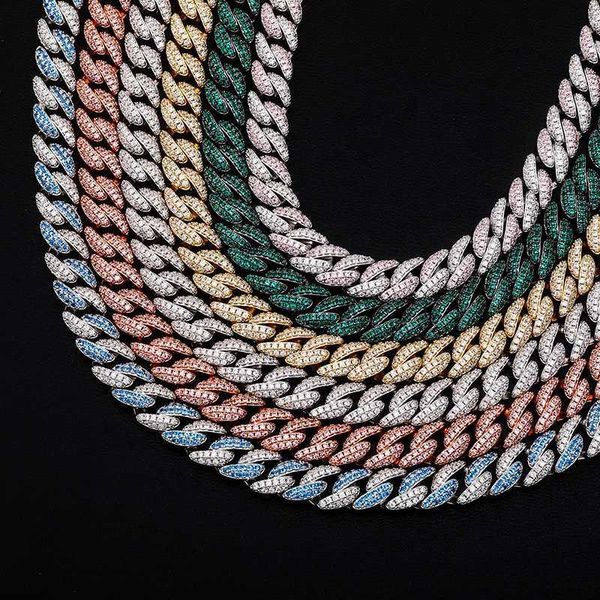 

9mm necklace iced micro pave cubic zirconia hip hop fashion jewelry women for gift 14/15/16/18/22/24 inch, Silver