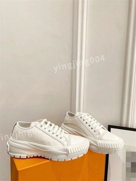 

2023 new luxurys designer sneakers timeout women casual shoes lady calfskin white pattern shoes retro styles classical quality, Black