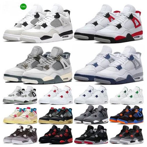 

eur36-46 university shoes blue jumpman 4 4s mens basketball shoes white guava ice oreo sail noir metallic fire red black cat shimmer cactus