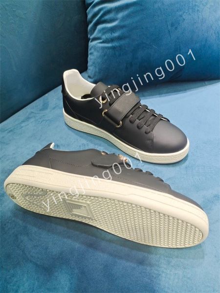 

2023 luxurys designer stripe casual shoes fashionable leather lace-up tennis shoe fabric low canvas sports men women, Black