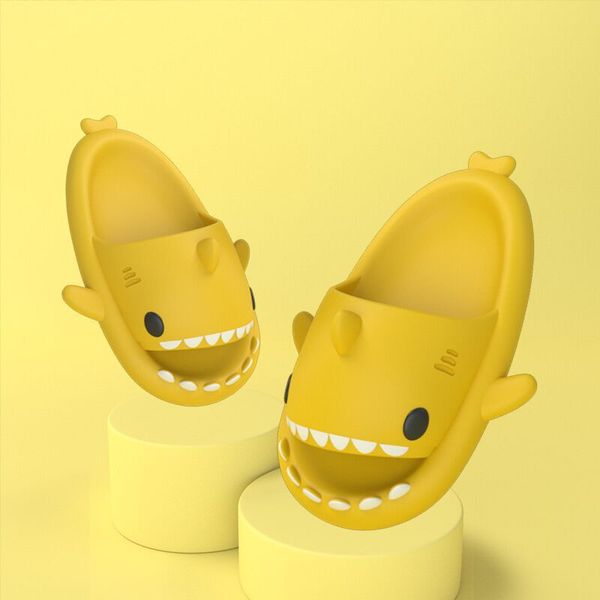 

3d shark sandal children's slippers summer home home home children's non slip soft sole baby sandal slippers, Black