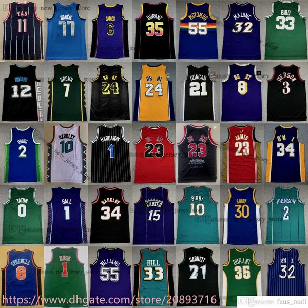 

kyrie irving jersey new basketball jalen green damian lillard bennedict mathurin bill 6 russell westbrook carmelo anthony edwards scottie pi, Black;red