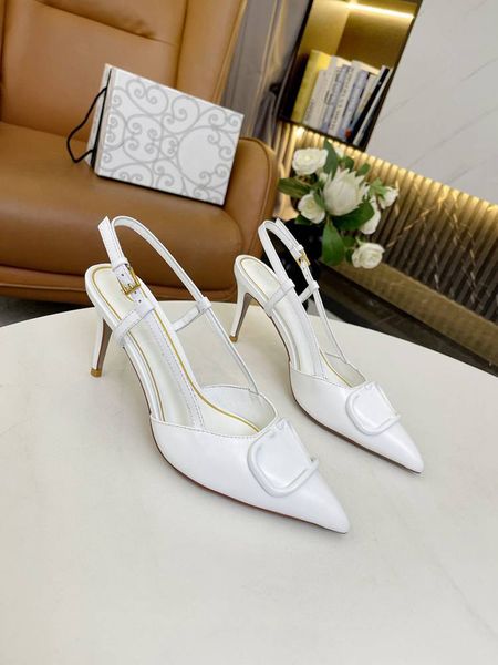 

luxury designer dress shoes valentinosity women's high heels new spring and autumn sandals designer fashion formal dress elegant temper, Black