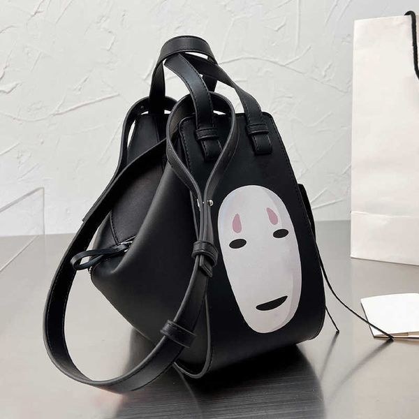 

designer women bag bagpack handbags female faceless men's large capacity cartoon spirited away backpack single shoulder bag 0404, Red;black
