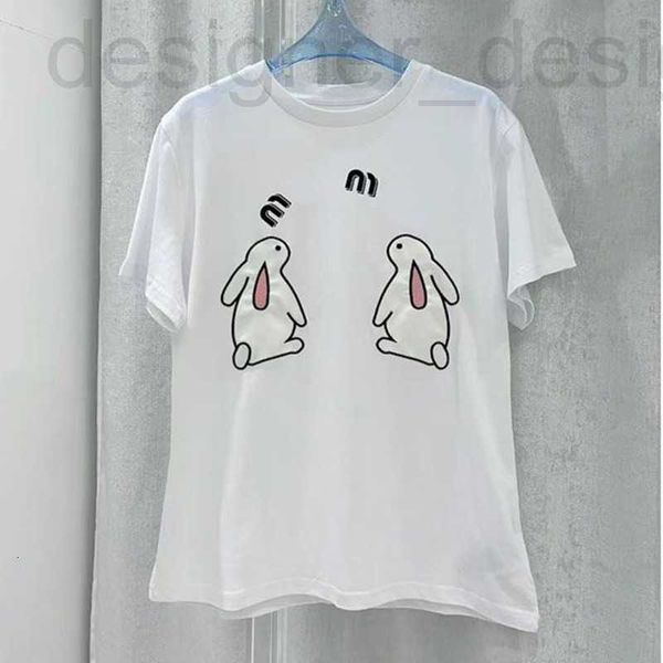 

women's t-shirt designer summer womens t shirt fashion letter white rabbit print graphic tee designer t cotton short sleeve pullover g4
