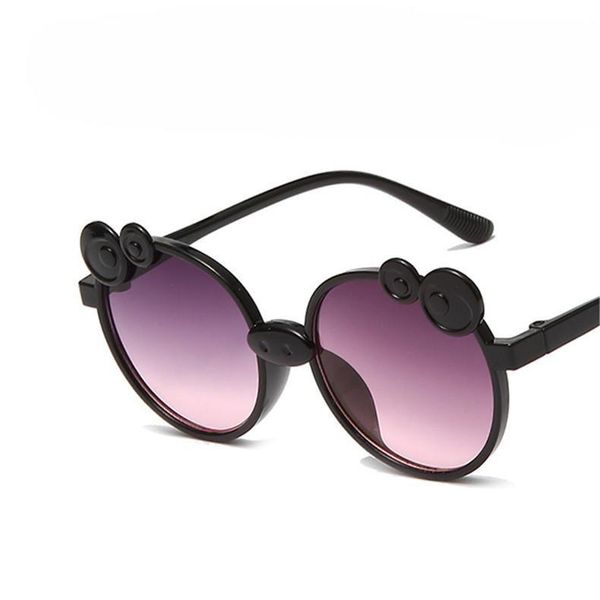 

baby sunglasses for boys and girls with new anti-ultraviolet cartoon p concave pig cute street sunglasses baby children's sunglasses, White;black