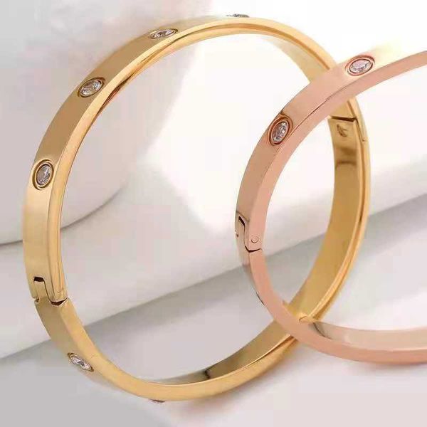 

original bracelet female card buckle korean fashion network red same style all sky star zircon shining diamond titanium steel, Black