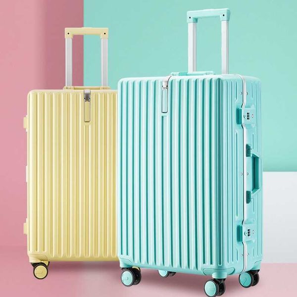 

aluminum box student trolley case 24 inch male and female travel case 20 inch pc boarding pull case password case 230616