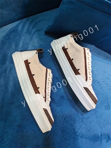 

r stripe casual shoes fashionable leather lace-up tennis shoe fabric low canvas sports men women, Black