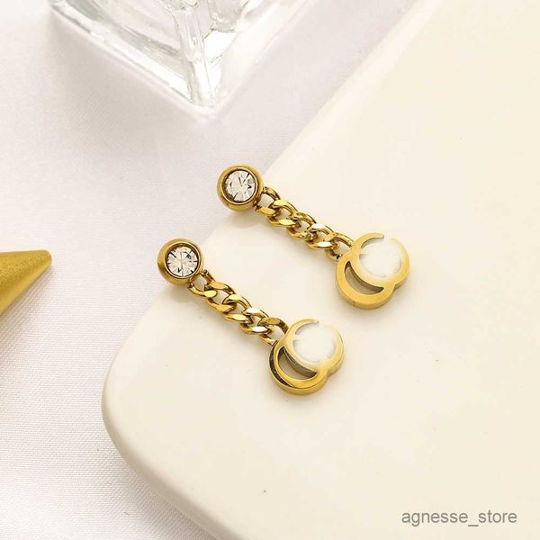 

stud luxury designers letters stud long eardrop famous women earring wedding jewerlry r230616, Golden;silver