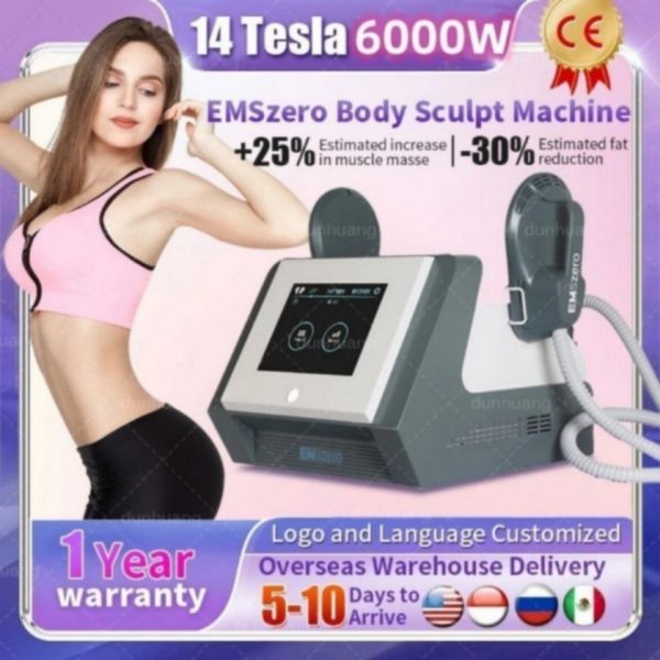 

ems sculpt 2/4/5 handles muscle stimulator neo rf body sculpting electric tesla body slimming machine for salon