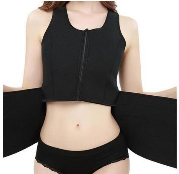 

(100pcs/lot)sale waist cincher sweat vest trainer tummy girdle control corset body shaper for women plus siz