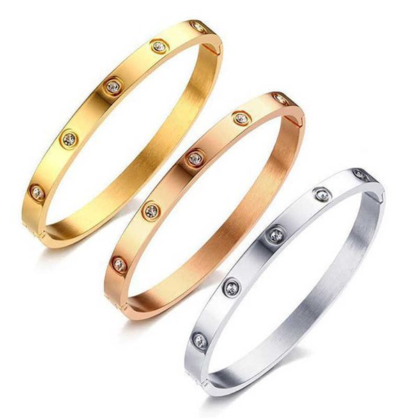 

designer new fashion card bracelet five-generation rose gold plated love net red ten diamond clasp inlaid, Black