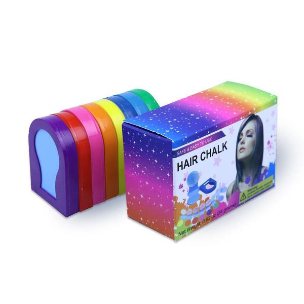 

factory supplier wholesale 8 colors hair portable disposable chalk powder temporary pastel hair dye color paint pastels salon