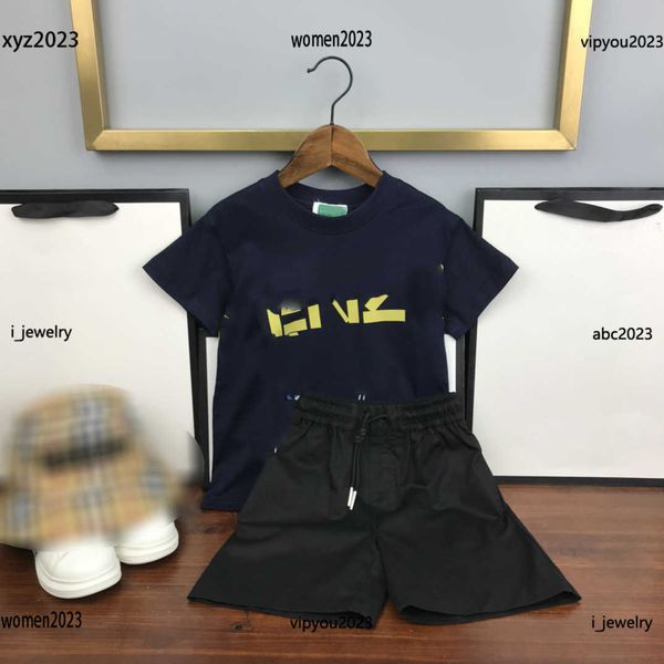 

luxury kids tracksuits designer baby clothes summer suits 2pcs t-shirt and logo letter shorts #multiple product, White