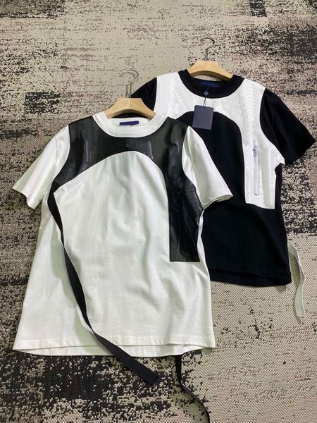 

men's plus tees & polos round t-shirt plus size neck embroidered and printed polar style summer wear with street pure cotton 4wtg, Black;brown