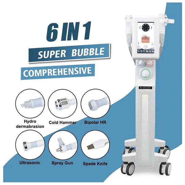 

6 in 1 microdermabrasion hydra facial hydrafacials auqa water deep cleaning rf face lift skin care face spa machine tightening beauty salon