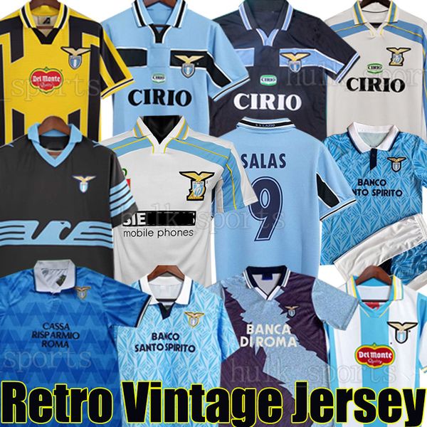 

lazio nedved crespo retro soccer jerseys 1989 90 91 92 95 98 99 2000 01 15 16 simeone salas gascoigne long sleeve classic vintage football s, Black;yellow