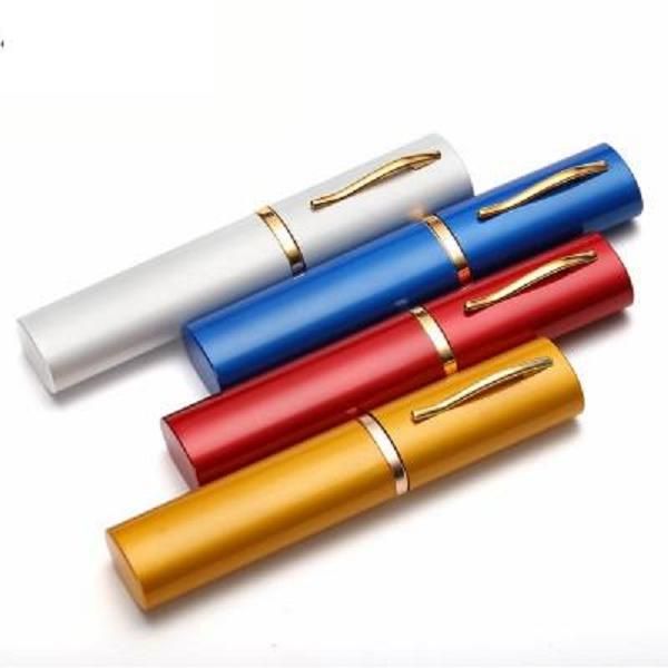

2020 tube reading glasses metal reading with pen clic reading glasses 50pcs/lot ent