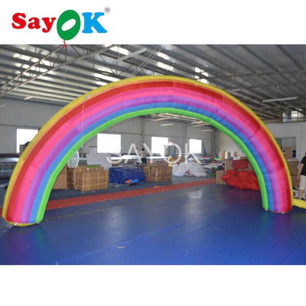 

6x3mh inflatable rainbow arch for advertisement with blower