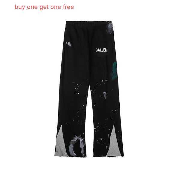 

galleries denim speckled dept pants mens couple loose versatile pant casual 3 jza4, Black