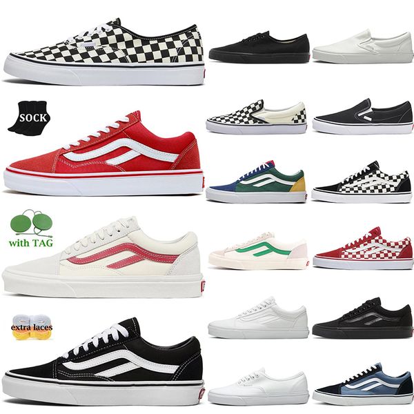 

designers sneakers old skool running van skateboard shoes black white red mens womens fashion outdoor flat trainers size 36-44