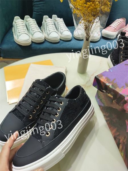 

luxury designer sneakers sneakers women casual shoes lady lambskin calfskin shoe retro style fashionable, Black