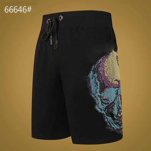 

designer beach shorts men crystal skull drawstring relaxed homme lovers black fashion clothes print man women summer casual running man shor, White;black