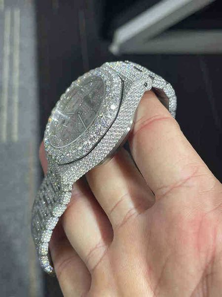 

2022 accept customization men watch iced out vvs watch bling diamond watch6mf1f0hf, Silver