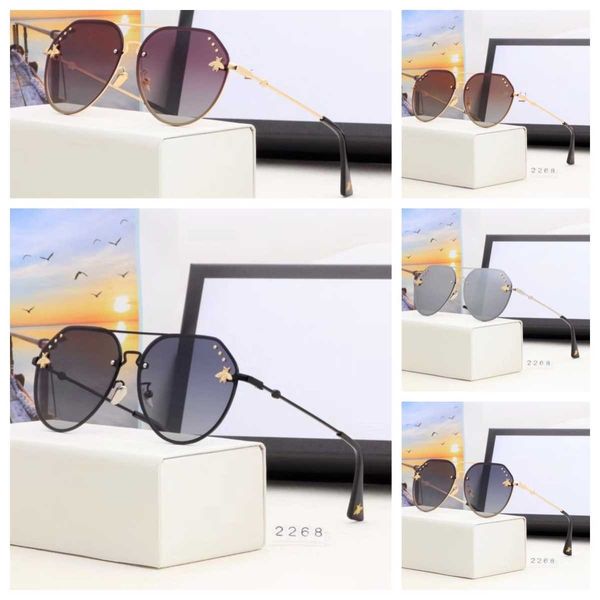 

sunglasses 2022 brand design sunglasses women men designer good quality fashion metal oversized sun glasses vintage female male uv400, White;black