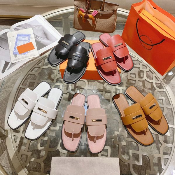 

designer slides women man slippers luxury sandals brand sandals real leather flip flop flats slide casual shoes sneakers boots by brand w288, Black