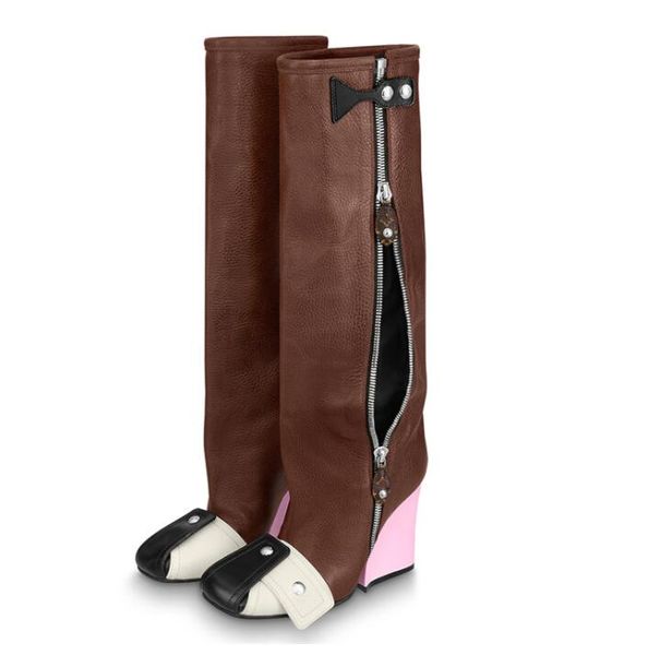 

winter rivets zipper boots for women fashion high chunky heel leather lady motorcycle boots shoes big size 35-42, Black