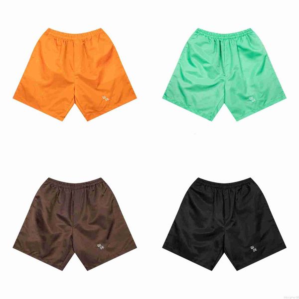 

Men's Letter Print Shorts Summer Streetwear Soild Designer Loose Sport Short Pant, Dark green