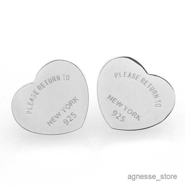 

stud stud new sterling blue heart heart attractive elegance temperament earrings world men women designer original packaging fashion jewelry, Golden;silver