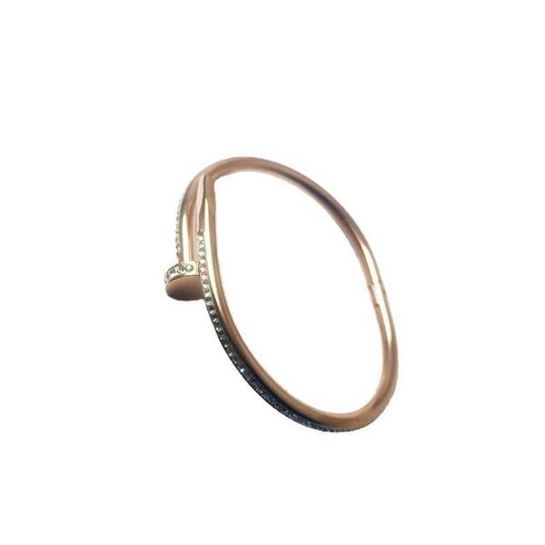 

original products card nail stainless steel bracelet mud diamond fashion can be madei0nz, Black