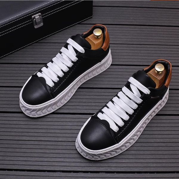 

2023 spring new breathable sports casual fashion small white board shoes zapatos hombre a23, Black