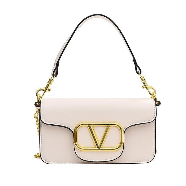 

2023 luxury brand designer chain shoulder bags fashion v letter handbag wallet vintage ladies solid color leather handbag designer shoulder
