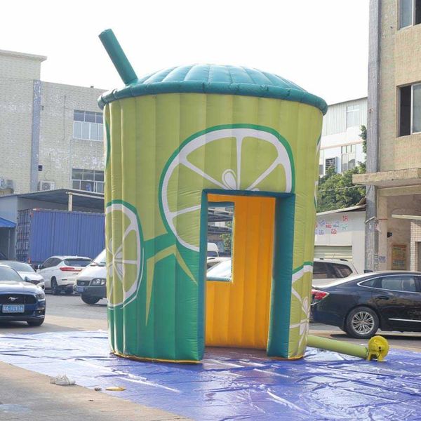 

sayok inflatable lemonade stand booth outdoor ticket booth inflatable lemonade cart booth with blower for events advertisings