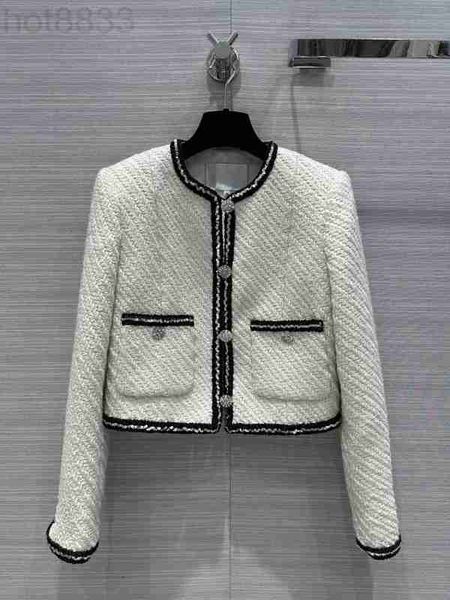 

women's jackets designer new 2023 spring brand jacket fashion grade autumn winter chains cc tweed coat leisure sequins cardigan birthda, Black;brown