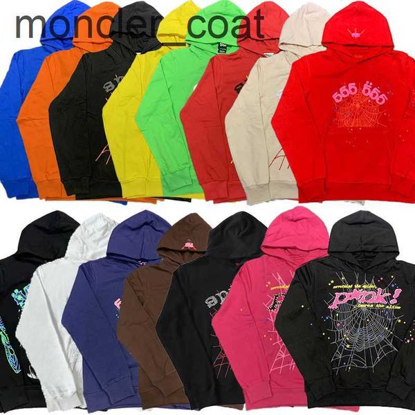 

mens hoodies sweatshirts spider designer pullover red sp5der young thug 555555 angel men womens hoodie embroidered web swea2wox, Black