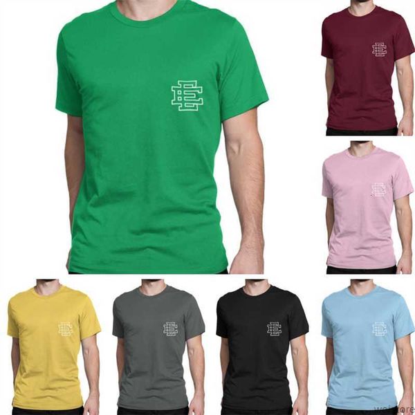 

designer mens ee shirts eric emanuel tees summer casual short sleeve slim fit breathable letter printed round neck street tshirt luxury fash, White;black