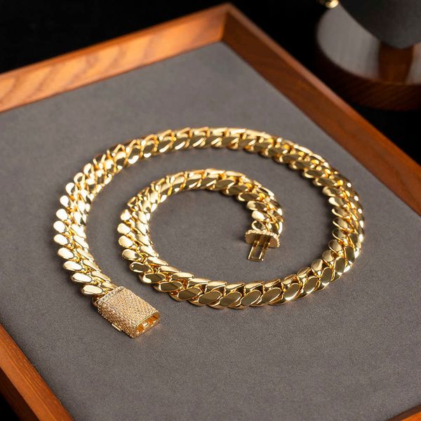 

wholesale choker 18k gold custom cuban link chain 24k miami 20mm, Silver