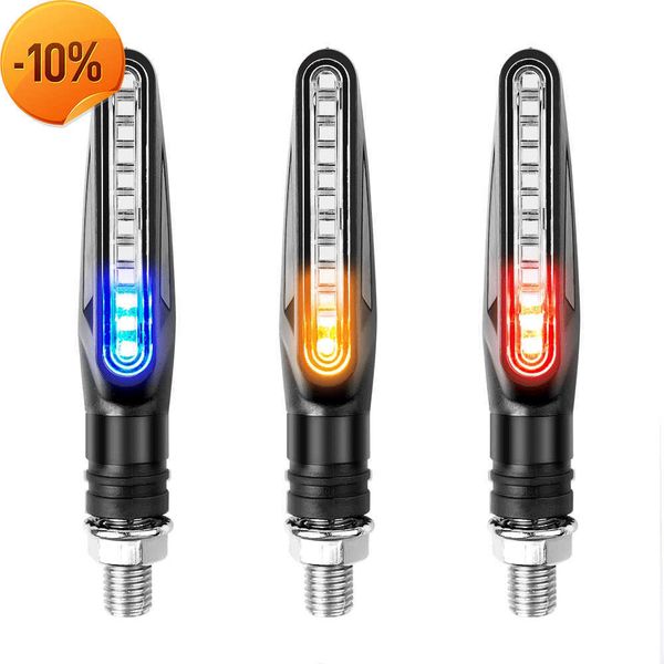 

new 2pcs motorcycle turn signals light 12v led tail flasher flowing water blinker ip68 bendable motorcycle flashing lights
