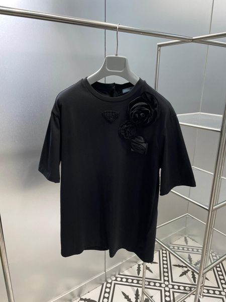 

Summer T Shirt Mens Womens Designers T-shirts Loose Tees Tops Man Casual Shirt Luxurys Clothing Streetwear Shorts Sleeve Polos Tshirts Size -L D6, Black