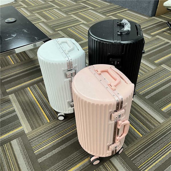 

korean round business suitcase ins internet red trolley box universal wheels for men and women boarding 20 inch travel box 230616