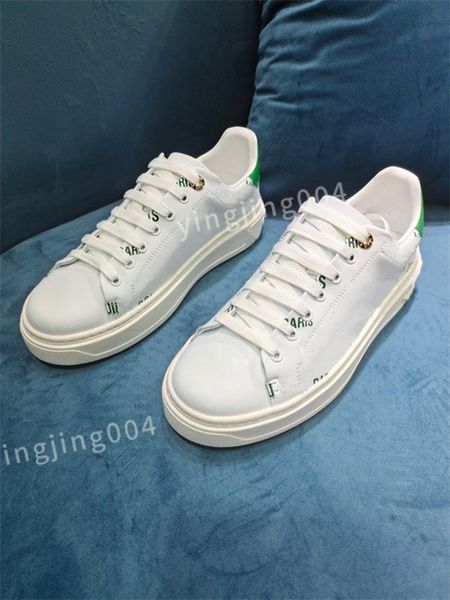

2023 new luxurys designer sneakers timeout women casual shoes lady calfskin white pattern shoe retro styles classical quality, Black