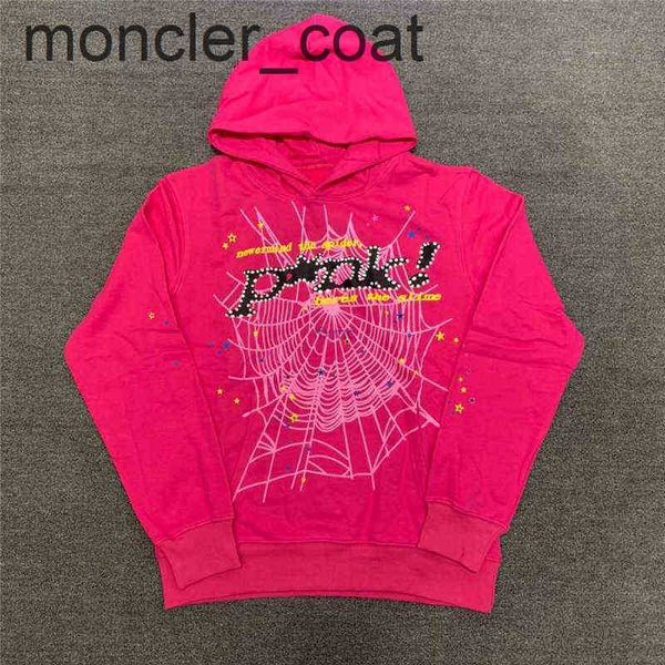 

mens hoodies sweatshirts mens hoodies sweatshirts embroidery pearl sp5der 555555 pink spider web print men women high winter autumn pullover, Black