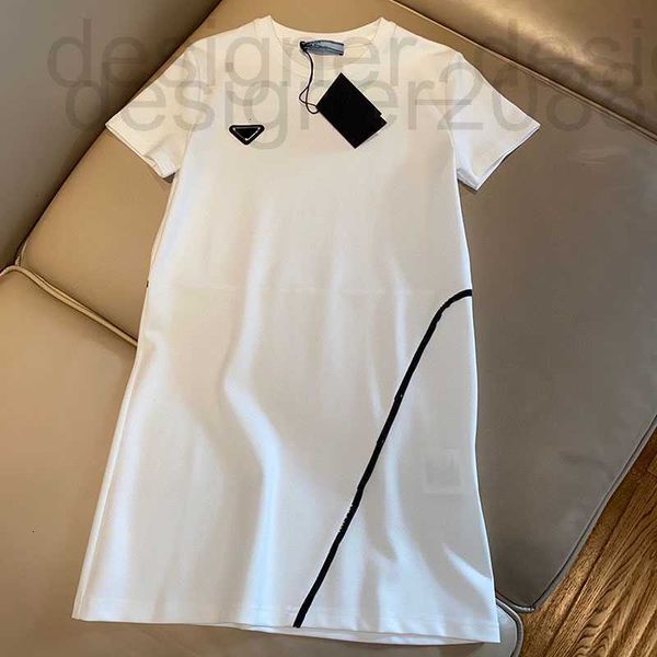 

basic & casual dresses designer designer women dress sleeveless denim shirt for spring summer outwear style with budge letter lady slim belt, Black;gray