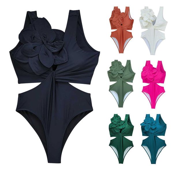 

designer swimwear fashion women's solid color ruffle floral kink sleeveless high waist swimsuit thong biquinis brazilian solid swimsuit, White;black