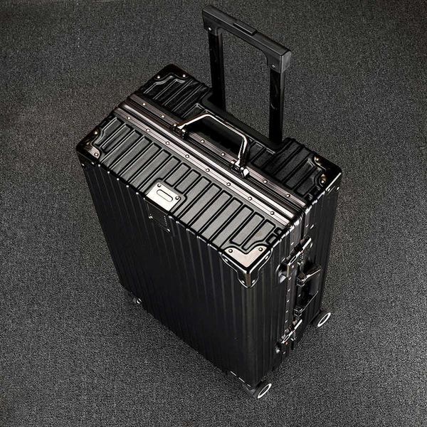 

suitcase 24 inch code case student suitcase aluminum frame trolley case universal wheel boarding large capacity case 230616